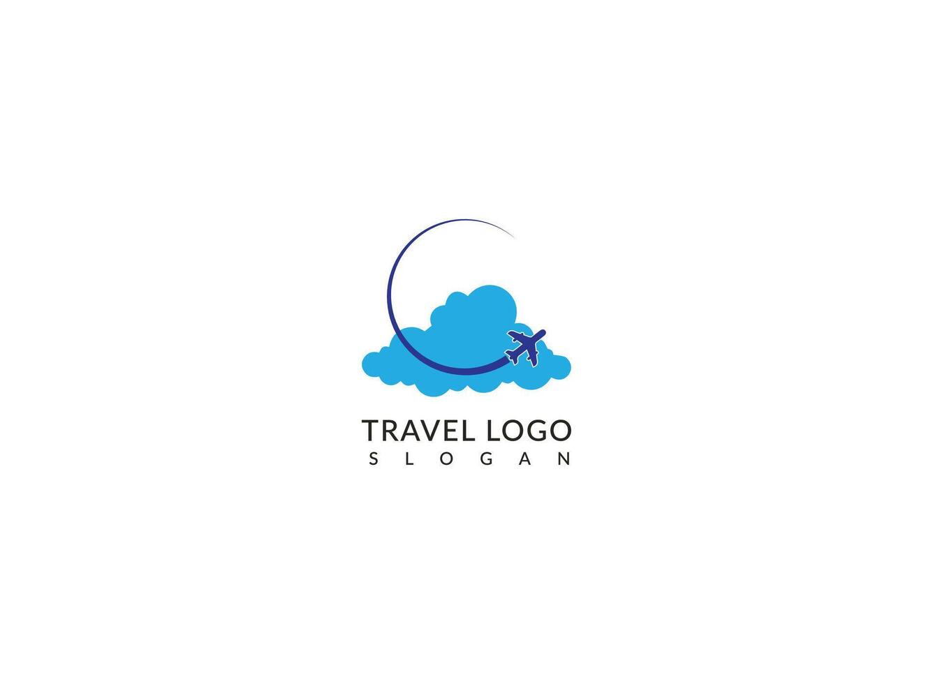 Cloud travel logo design. vector