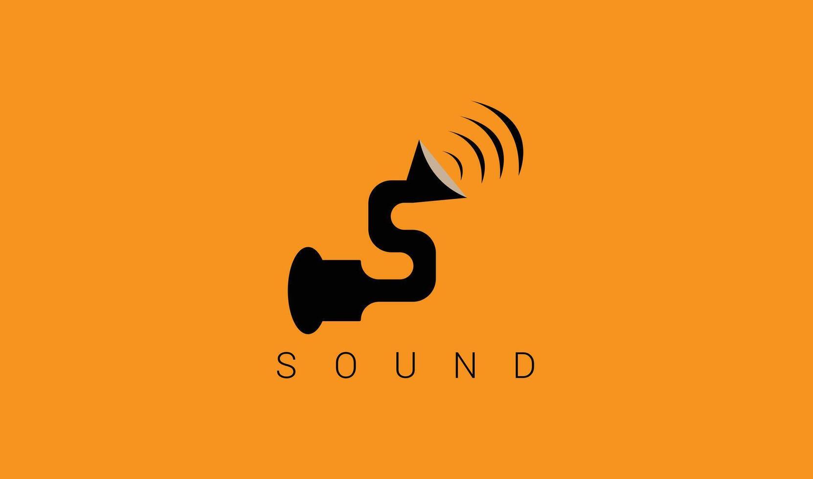 sonido logo diseño vector