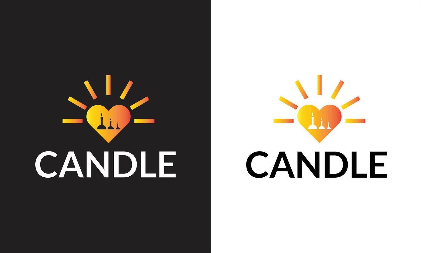 love candle logo. Adobe Illustrator Artwork vector