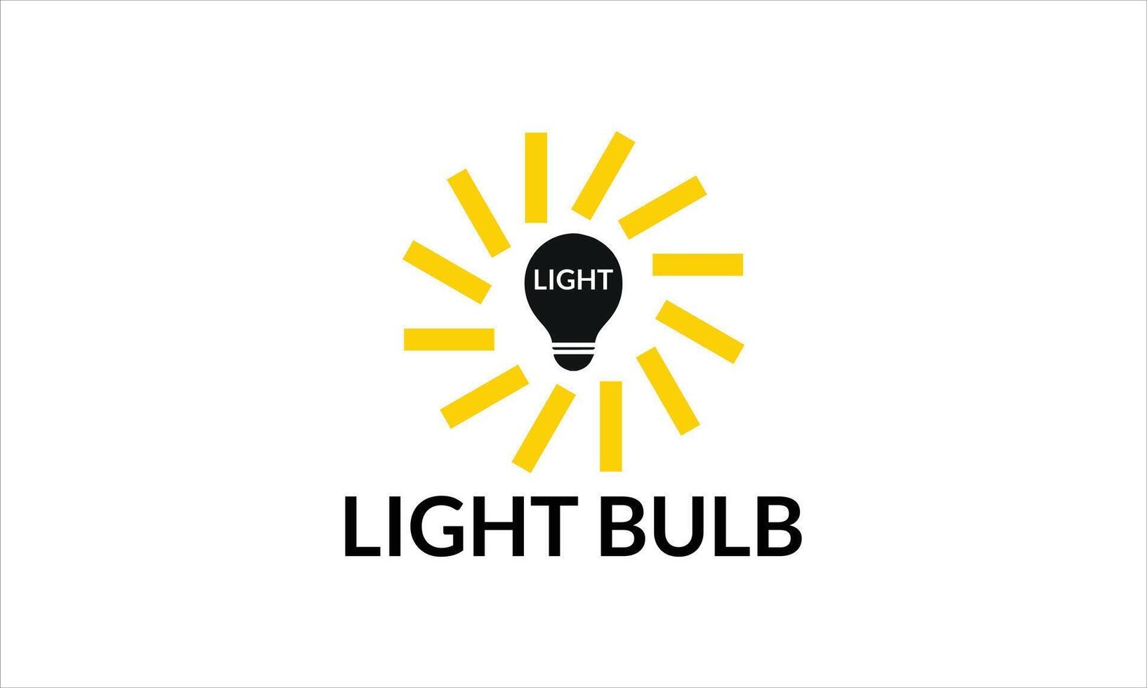 Bulb isolated vector abstract logo of lines