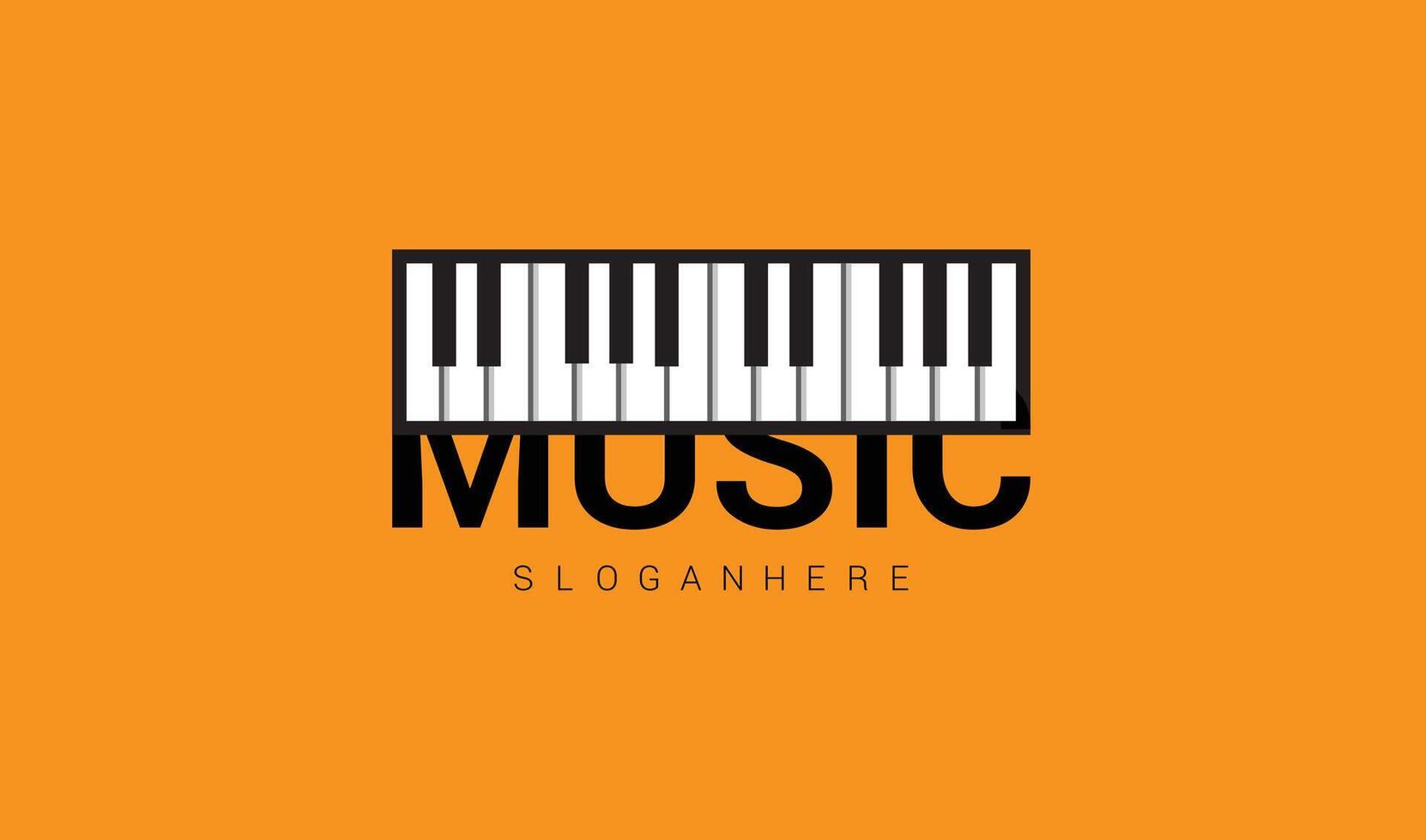 piano música logo diseño. vector