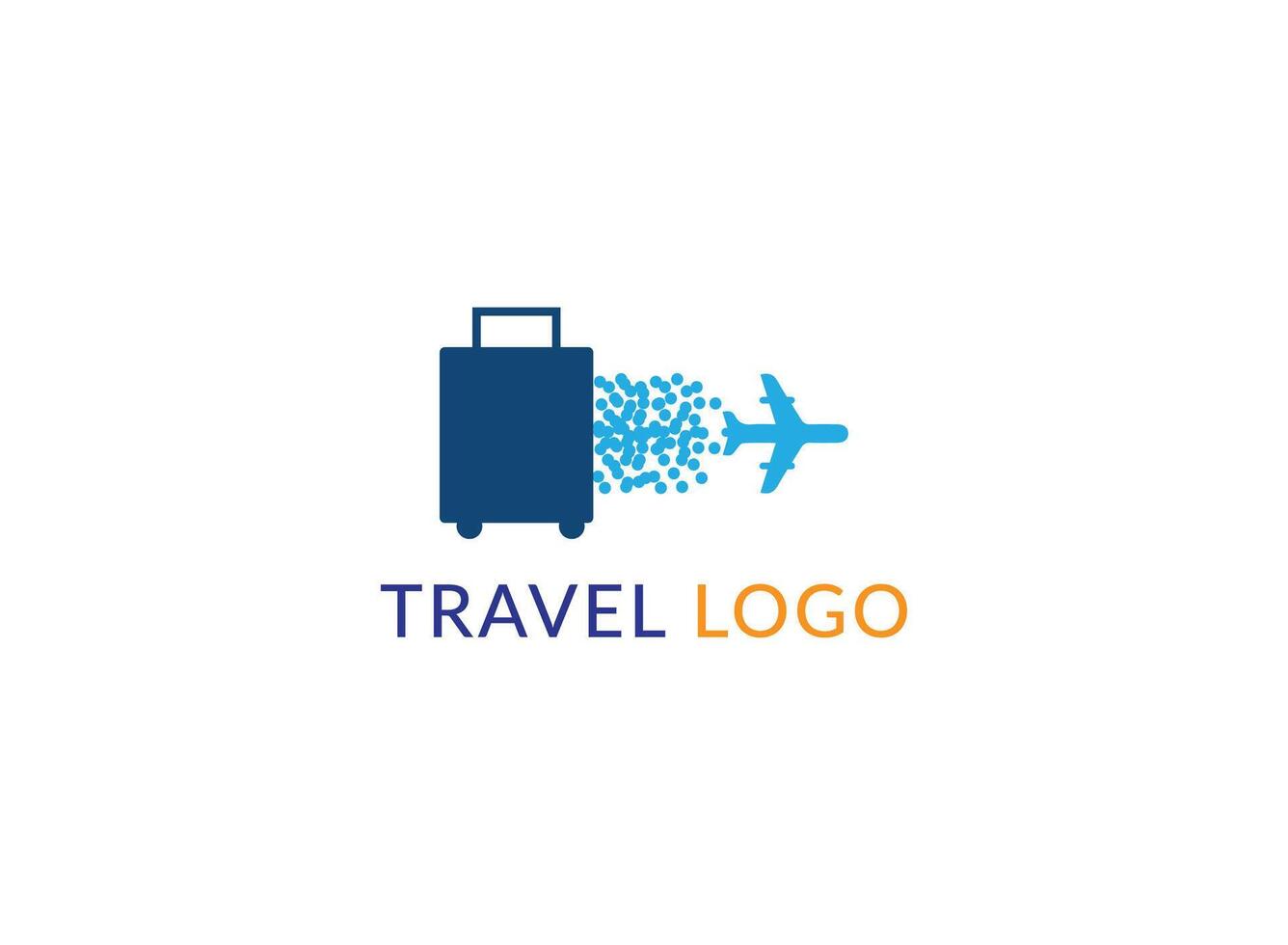 Vintage Retro Travel Bag Silhouette Icon Logo Design Vector