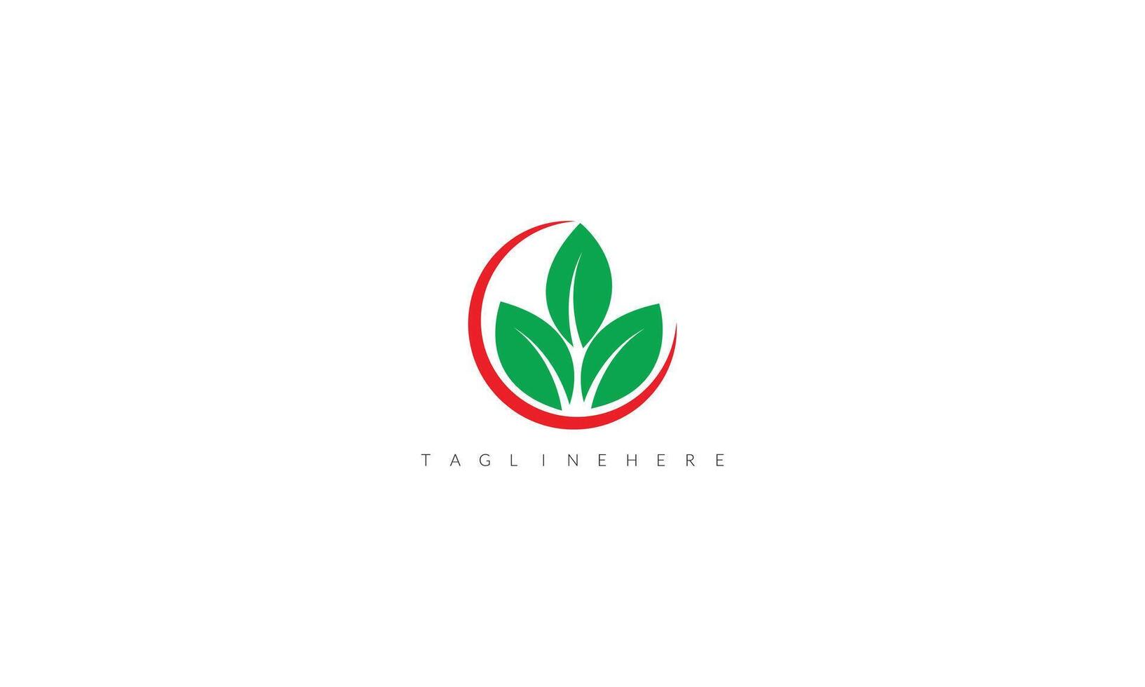 Green Leaf eco organic Logo design vector template