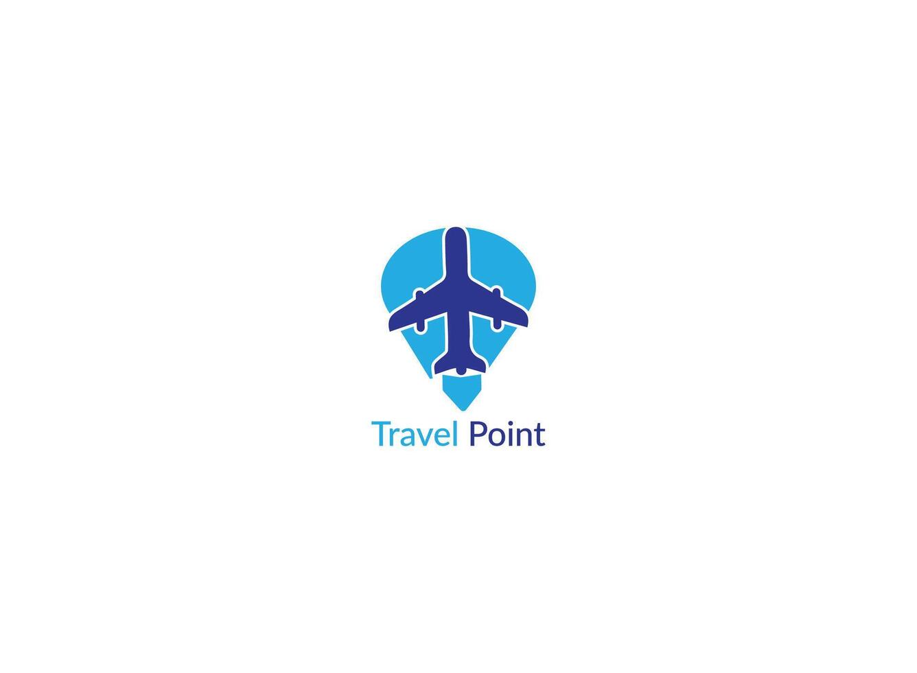 Vector logo design templates for map point with  airlines, airplane tickets, travel agencies - planes and emblems