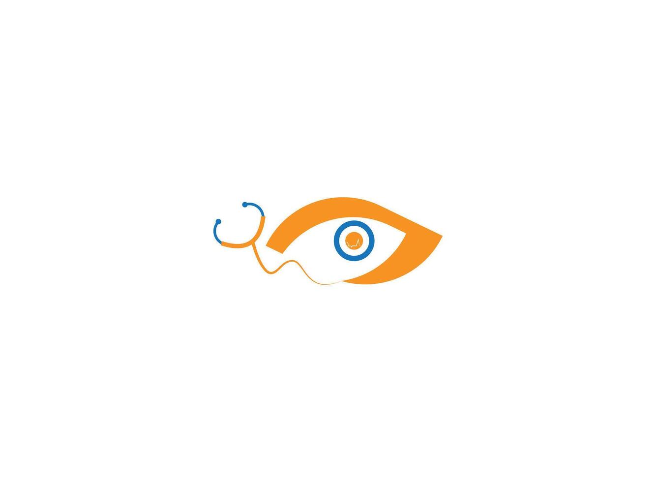 Eye with stethoscopeLogo Template Design Vector