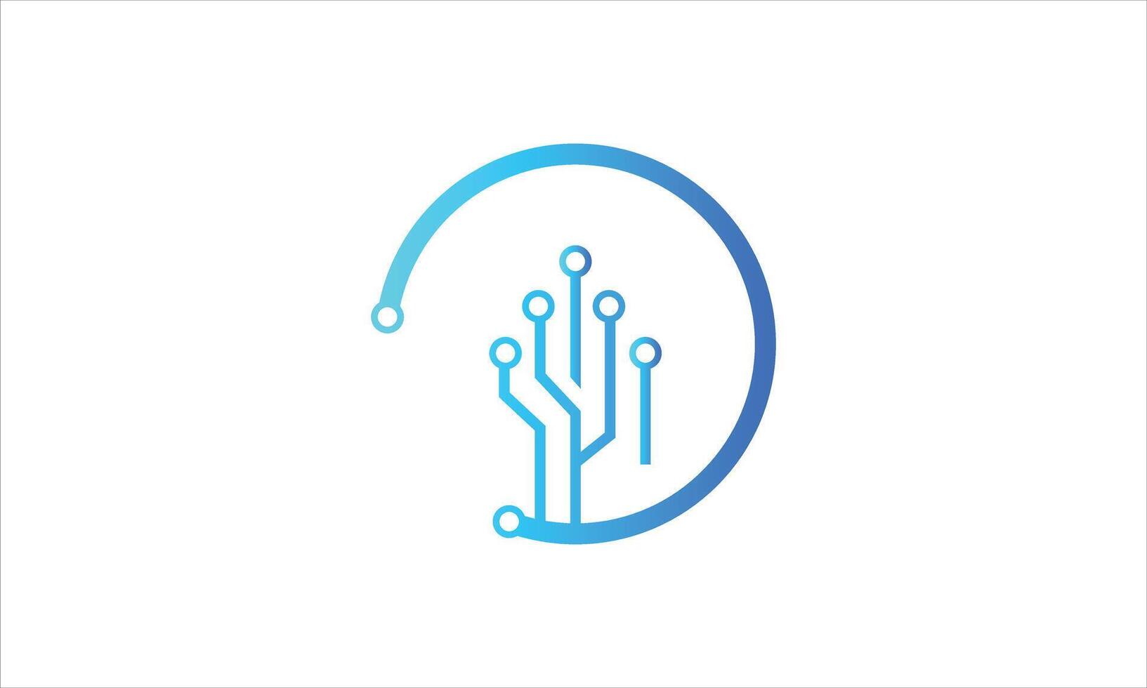 computer and data related business, hi-tech and innovative technology logo design. vector
