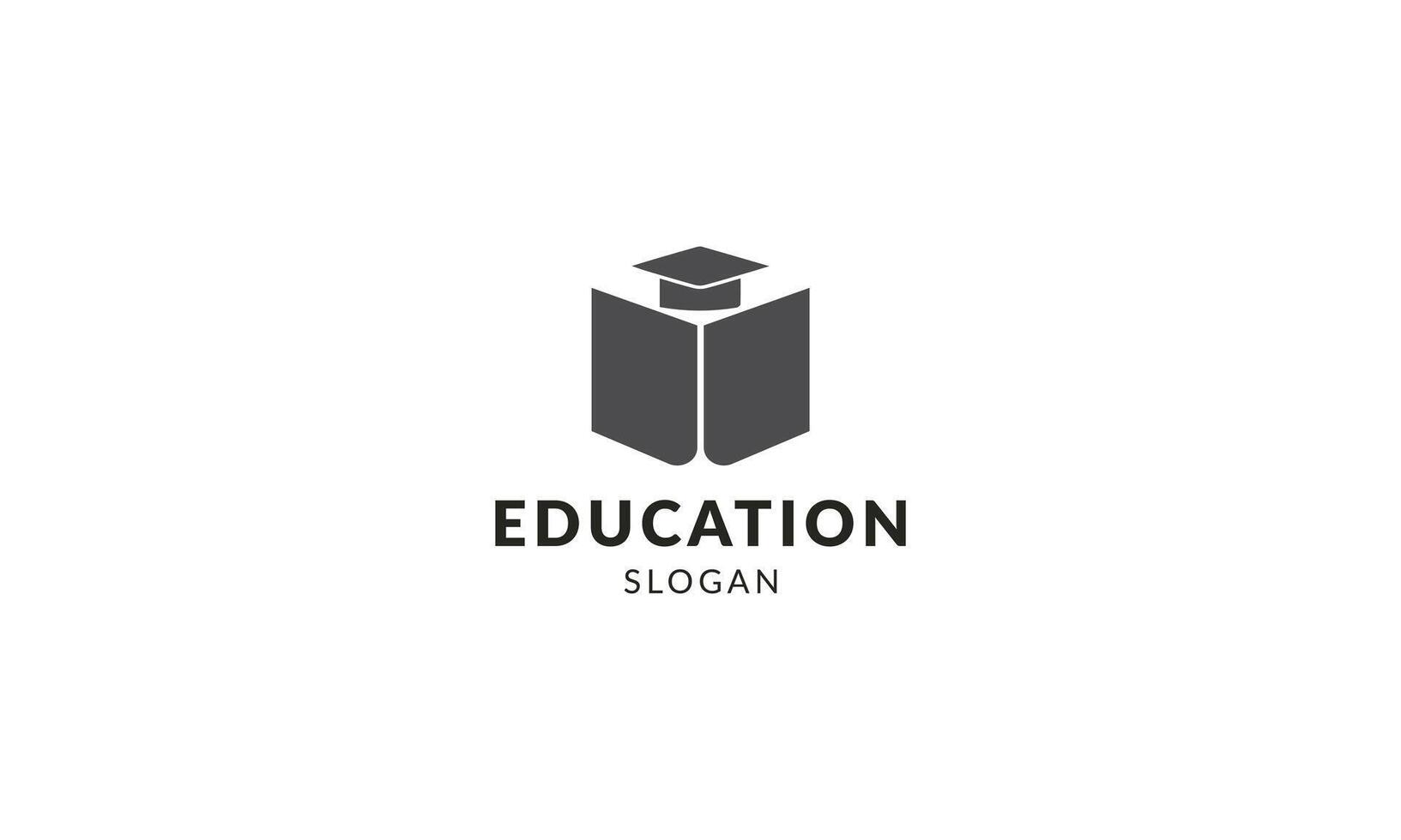 educación mano dibujado logo diseño. degradado color vector