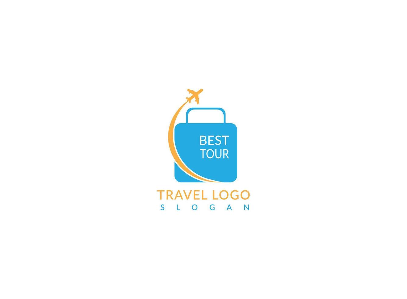 Vintage Retro Travel Bag Silhouette Icon Logo Design Vector