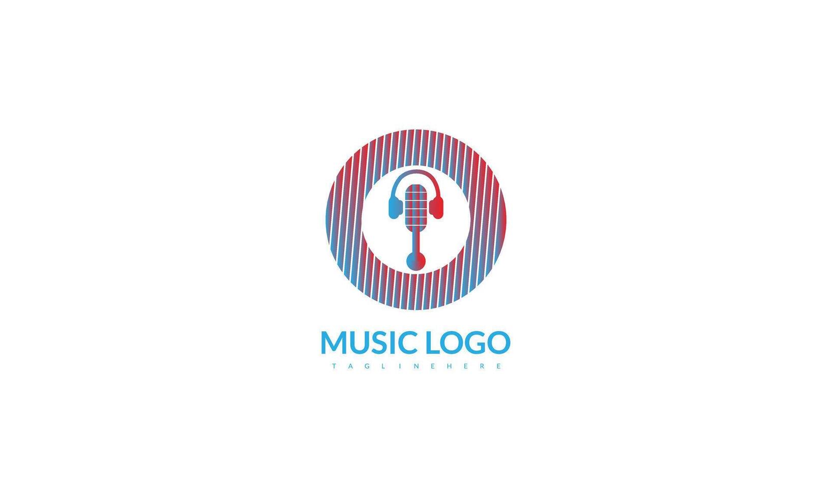 Music logo design. vector