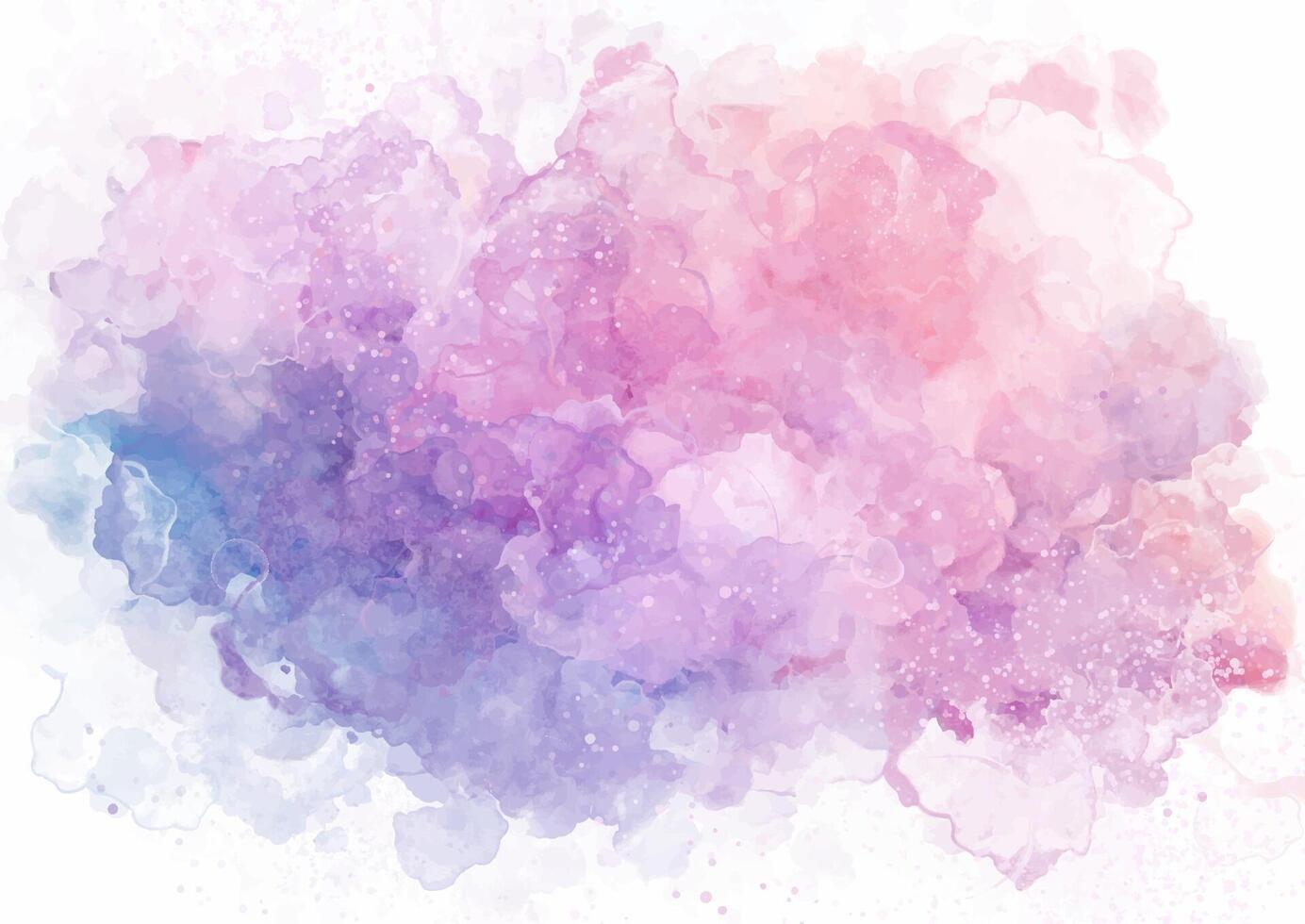 hand painted pink and purple watercolour design vector