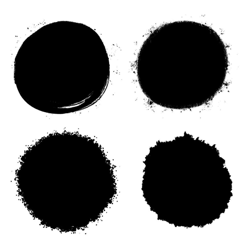 collection of circular grunge backgrounds vector
