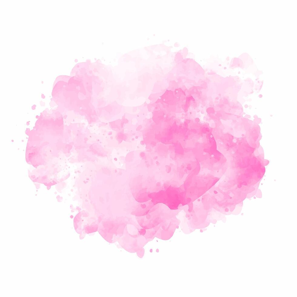 hand painted pink watercolour splatter design vector