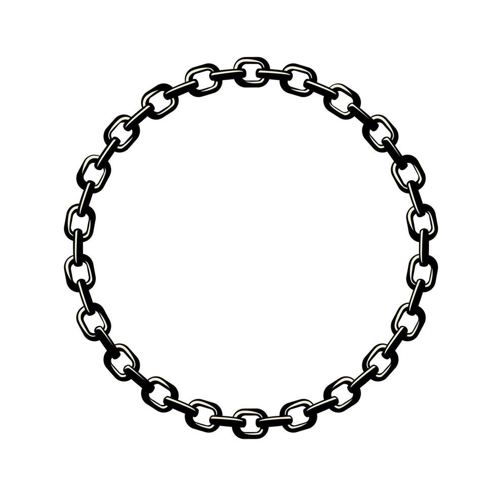 Metal Chains Frame Design Illustration vector