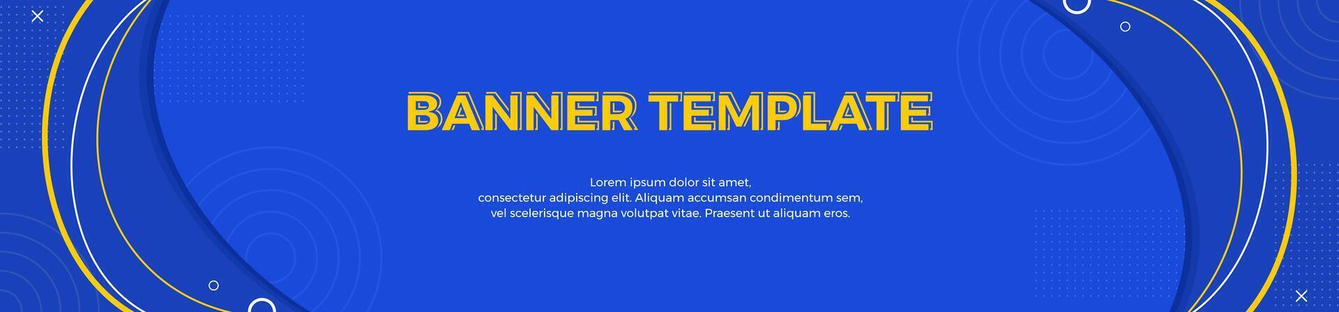 Blue Yellow Banner Template vector