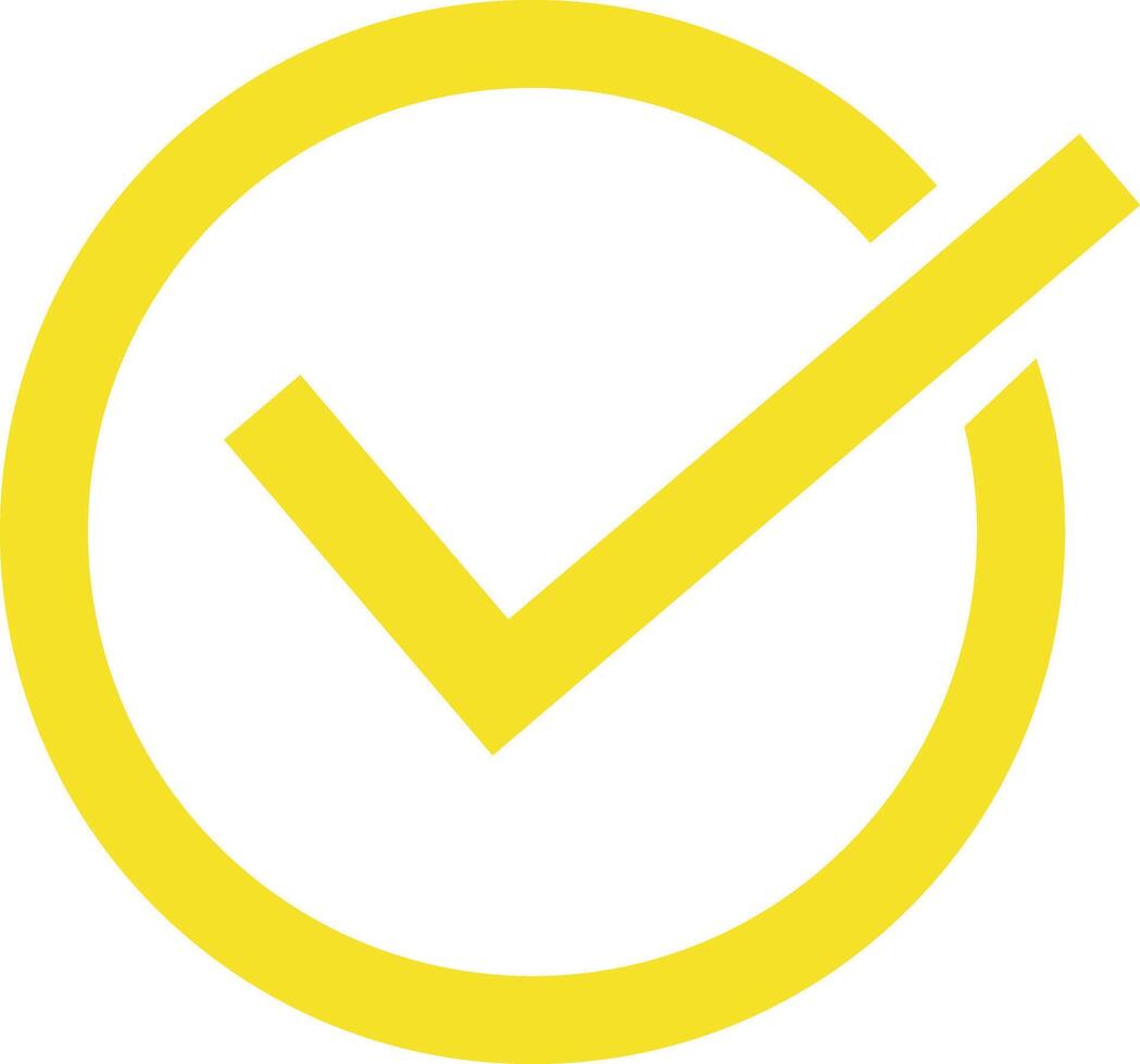 Gold Tick Circle vector