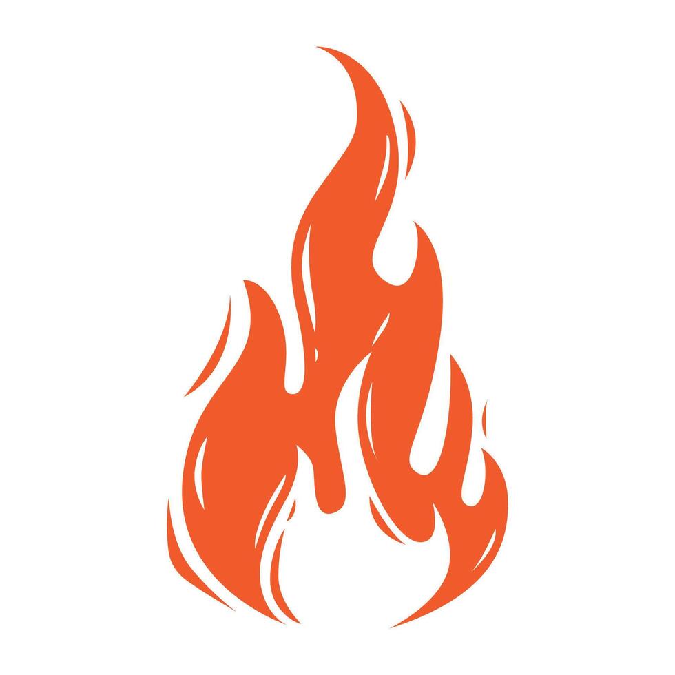 Fire flame logo vector, fire icon, fire symbol vector illustration isolated on white background