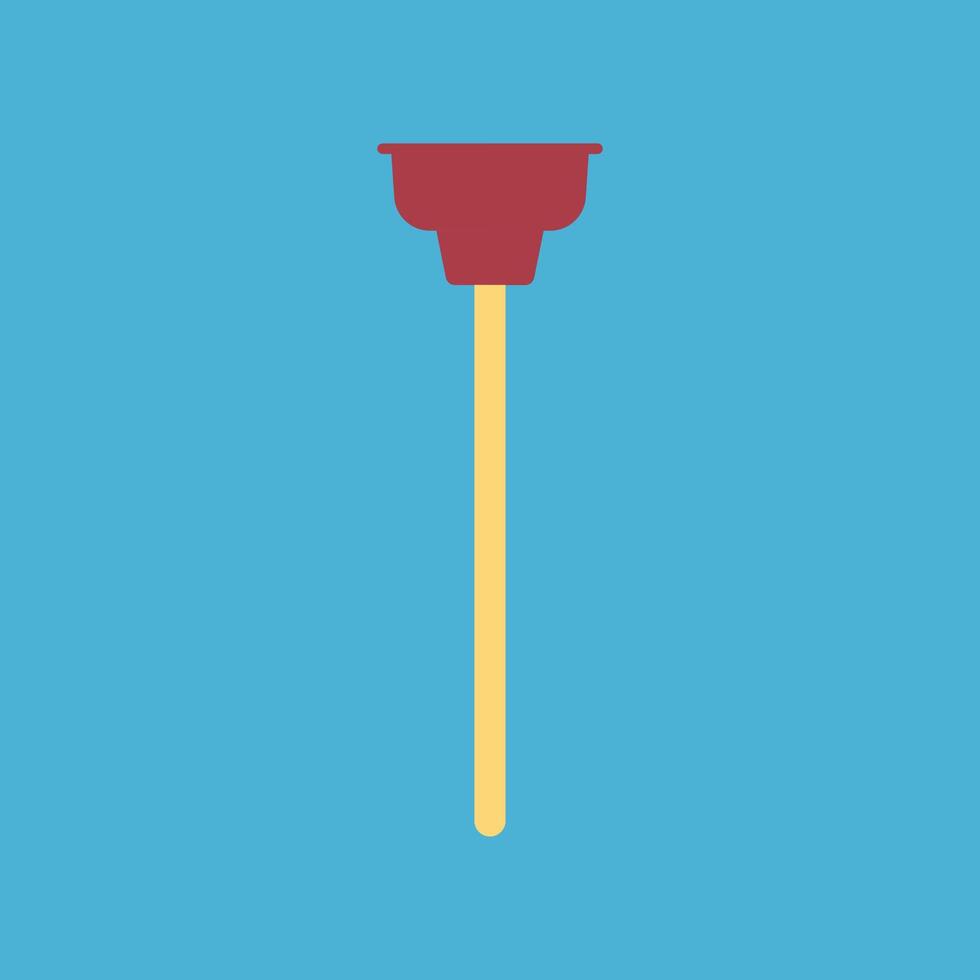vector plunger design, flat design isolated background. cleaning equipment design