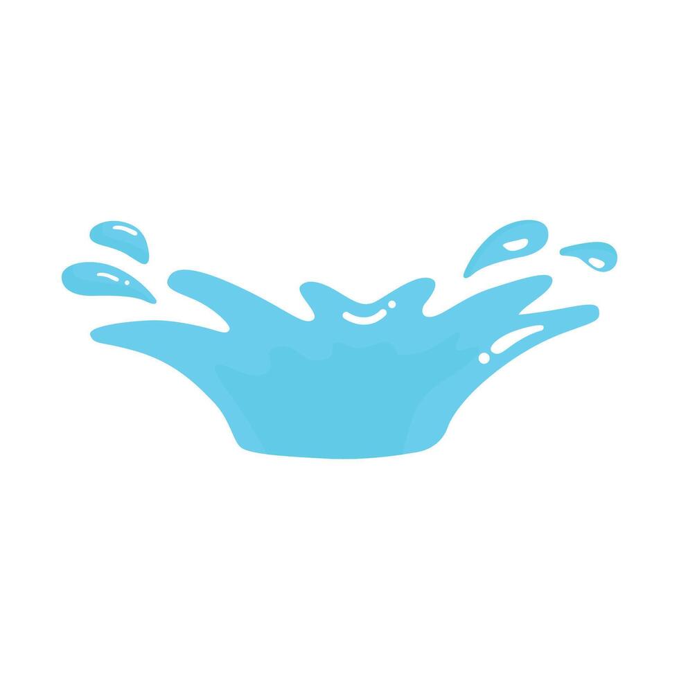 water splash vector flat illustration design isolated white background