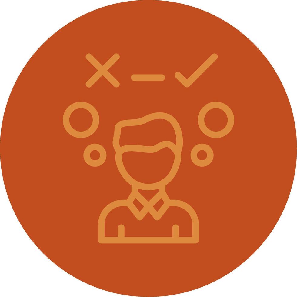 Decision Line Multi color Icon vector