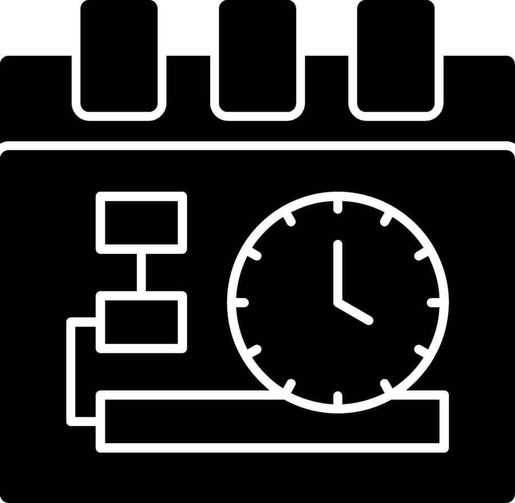 Deadline Glyph Icon vector