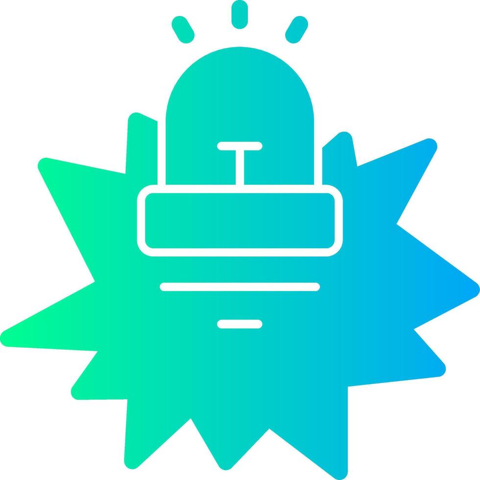 Beacon Burst Solid Multi Gradient Icon vector