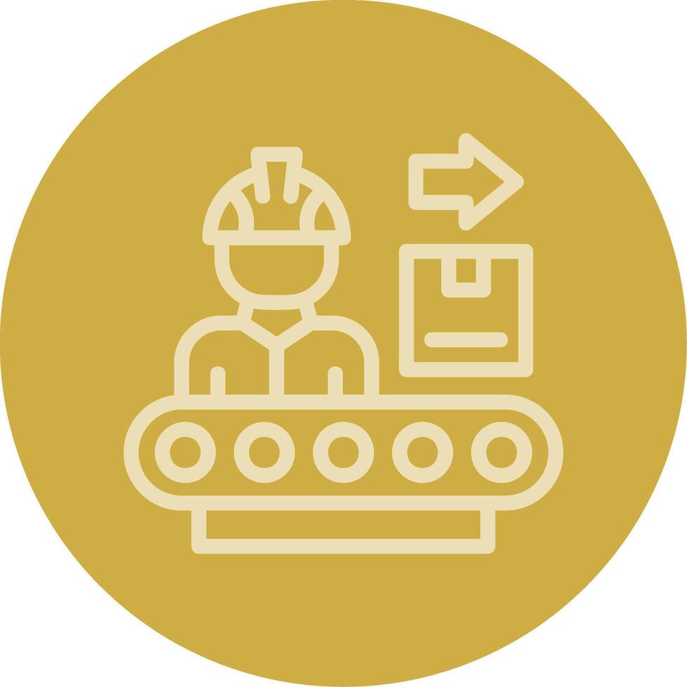 Manufacturing Process Line Multi color Icon vector