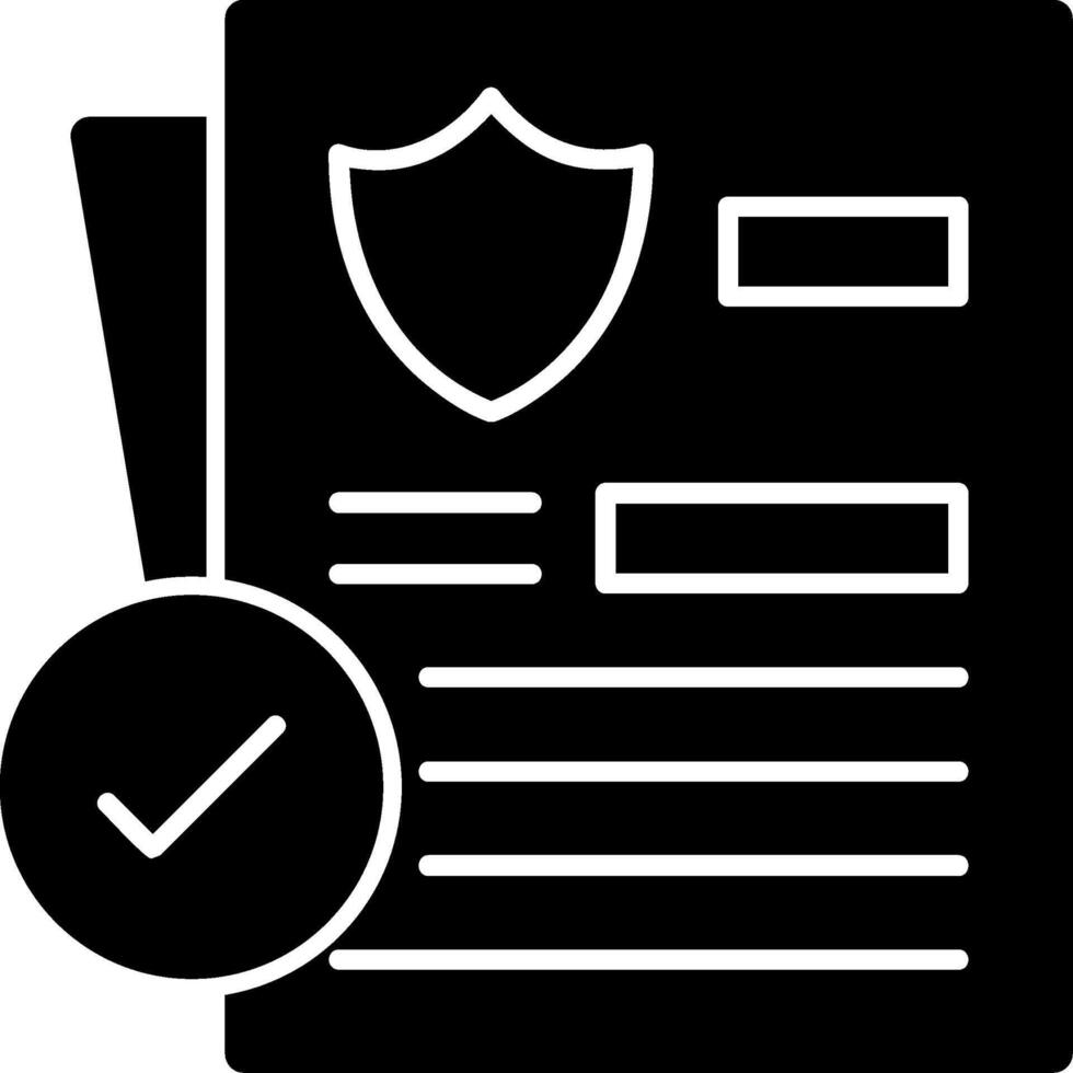 Legal Compliance Glyph Icon vector