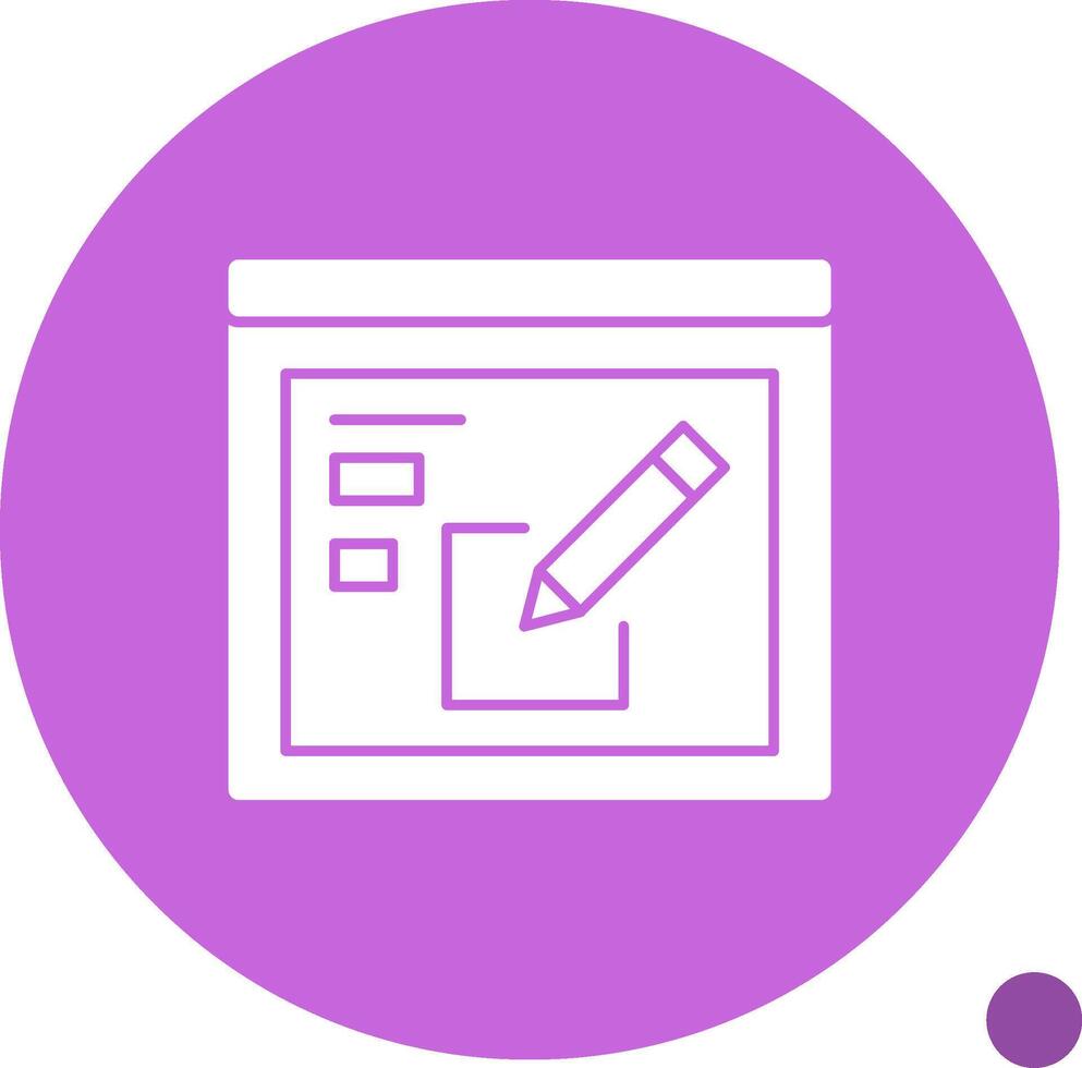 Edit Glyph Shadow Icon vector