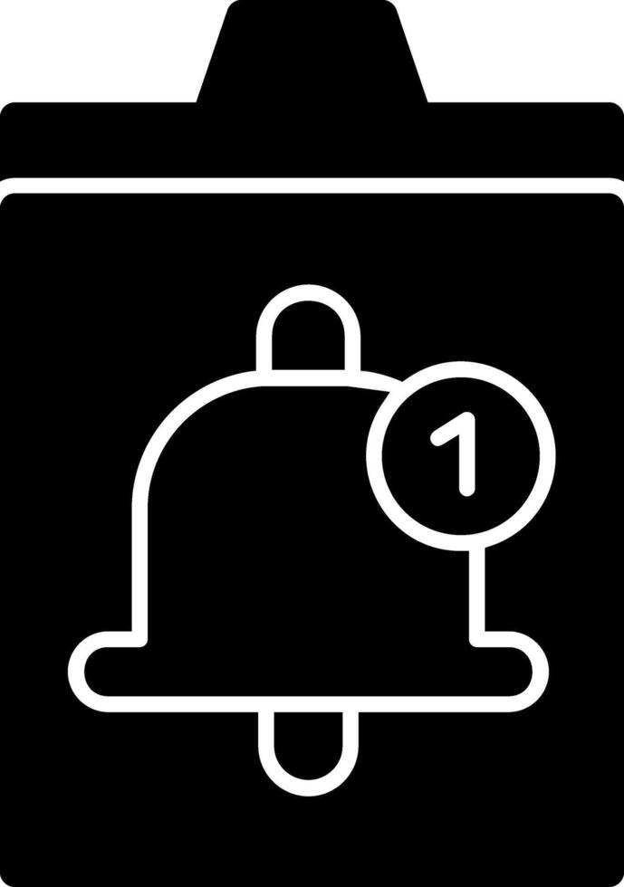 Notification Glyph Icon vector