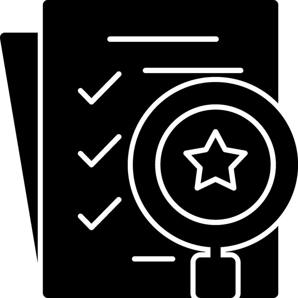 Review Glyph Icon vector