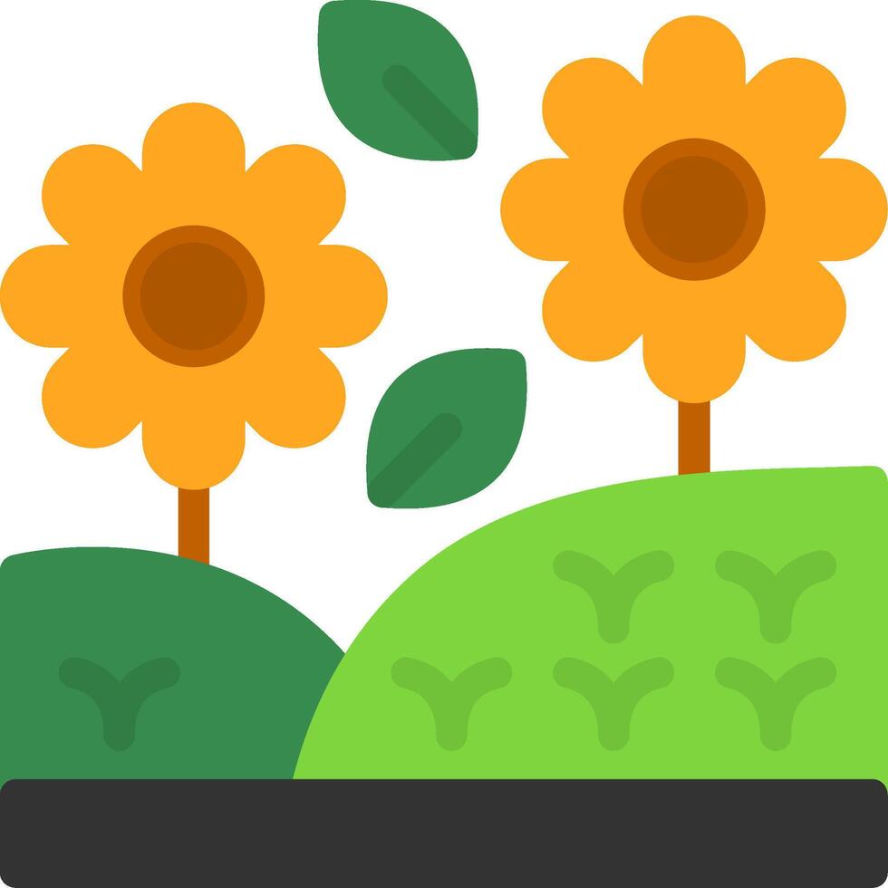 Meadow Flat Icon vector