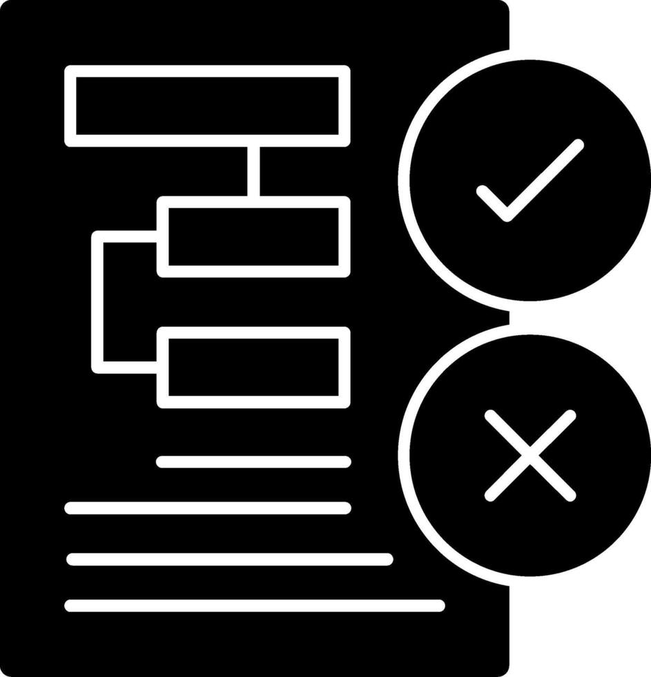 Decision Glyph Icon vector