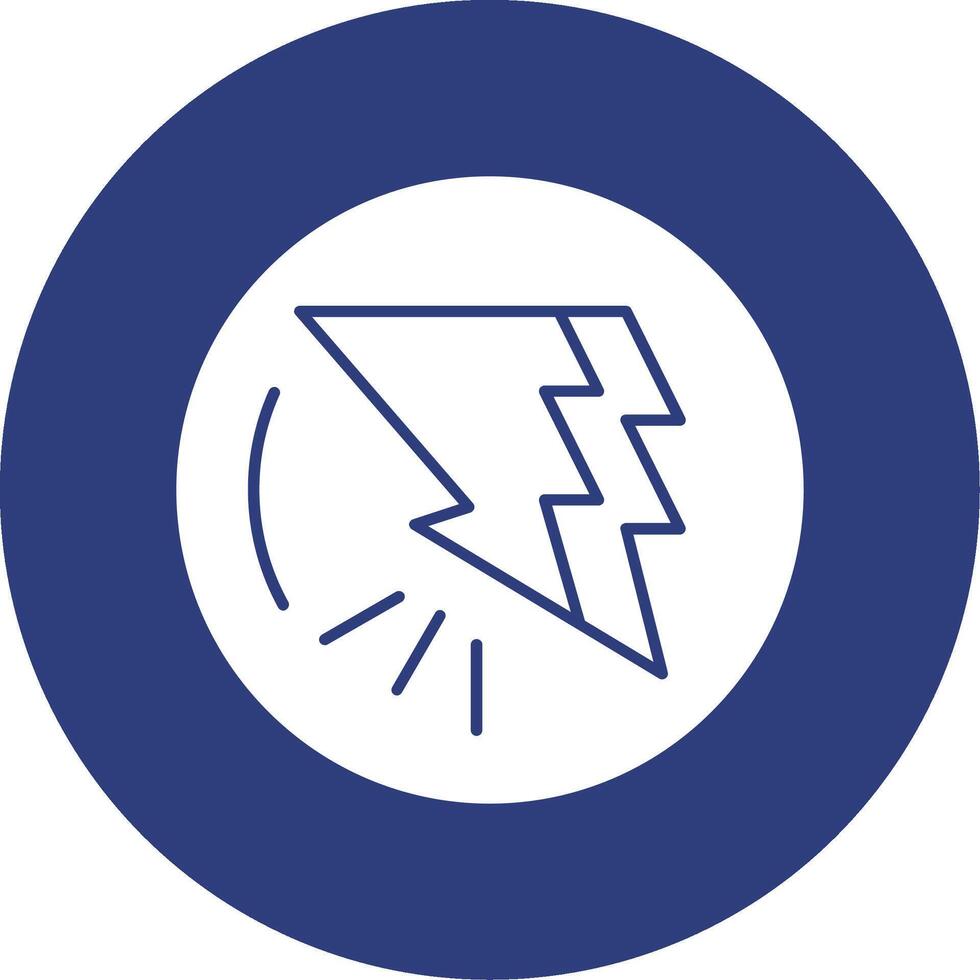 Bold Bolt Glyph Circle Icon vector