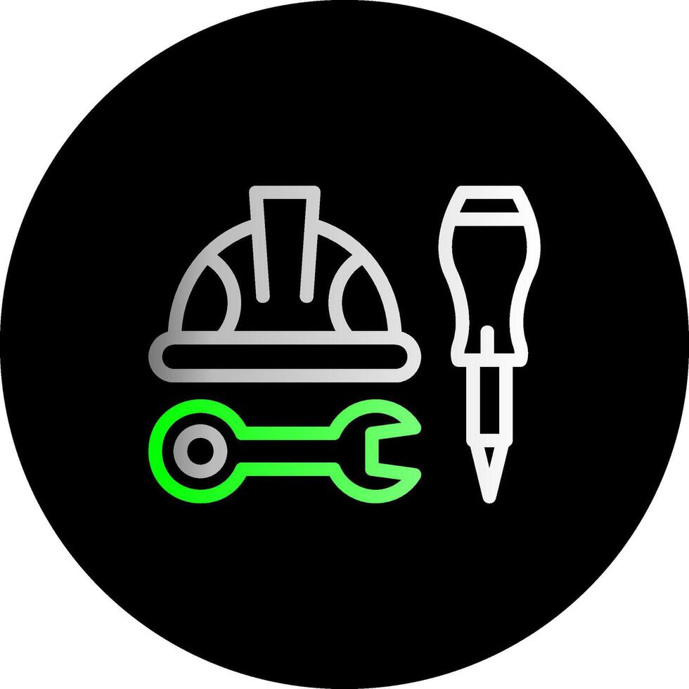 Helmet Working Icon vector