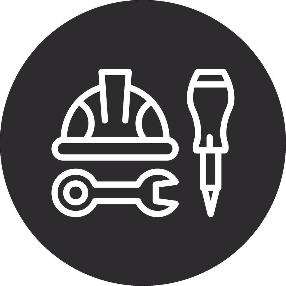 Helmet Working Icon vector