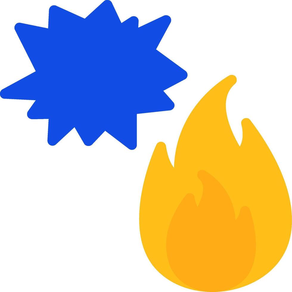 Blaze Burst Flat Two color Icon vector