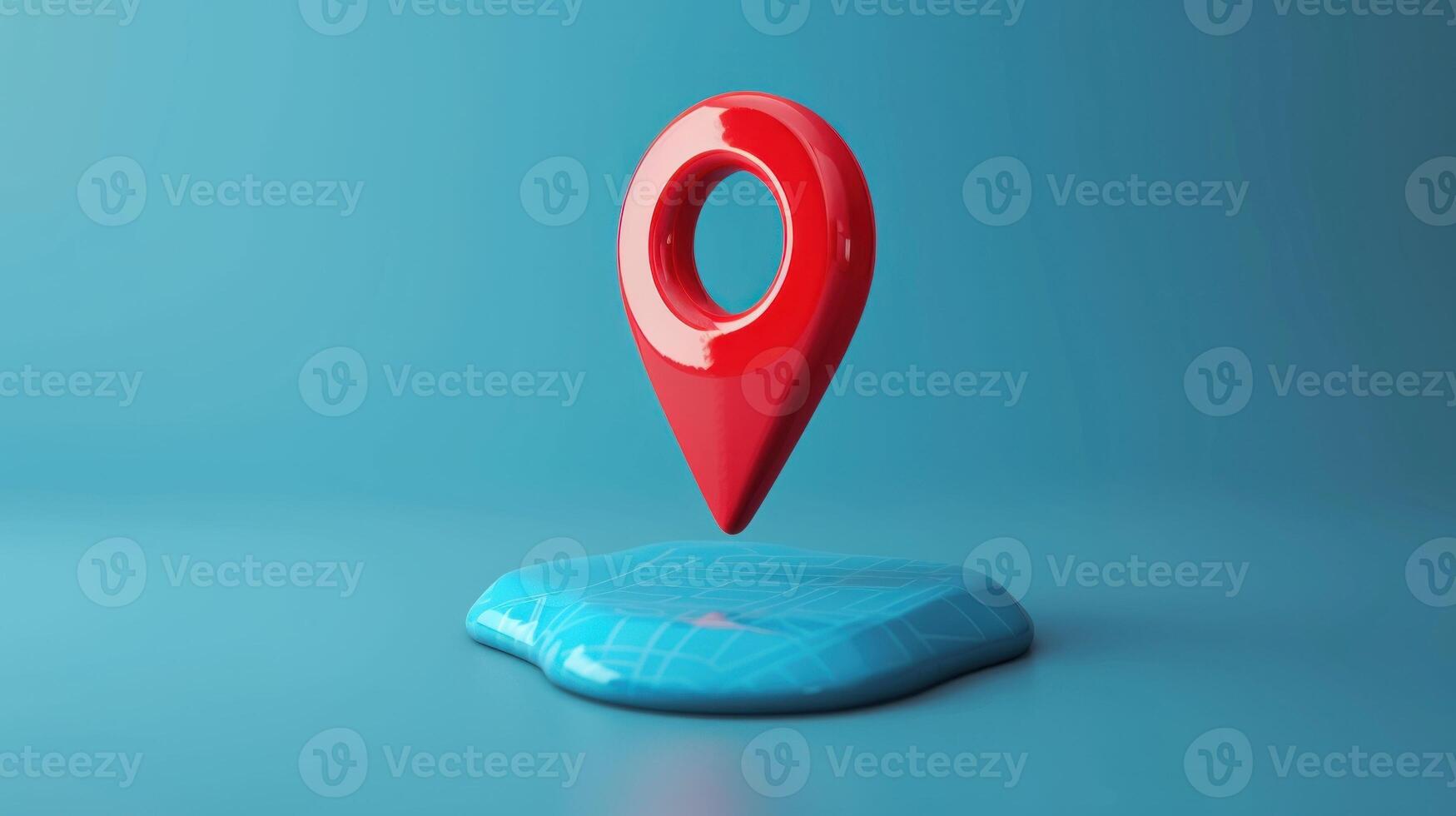 AI generated Locator mark of map and location pin or navigation icon sign photo
