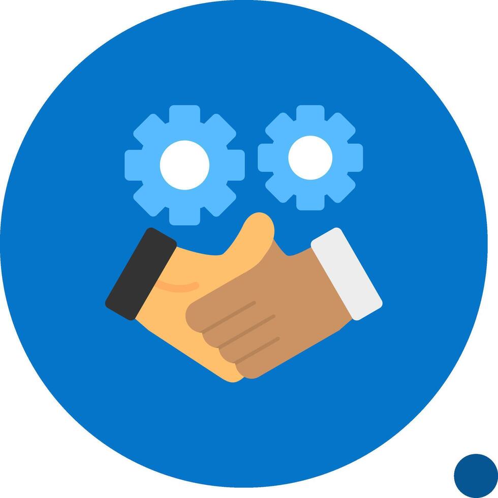 Collaboration Flat Shadow Icon vector