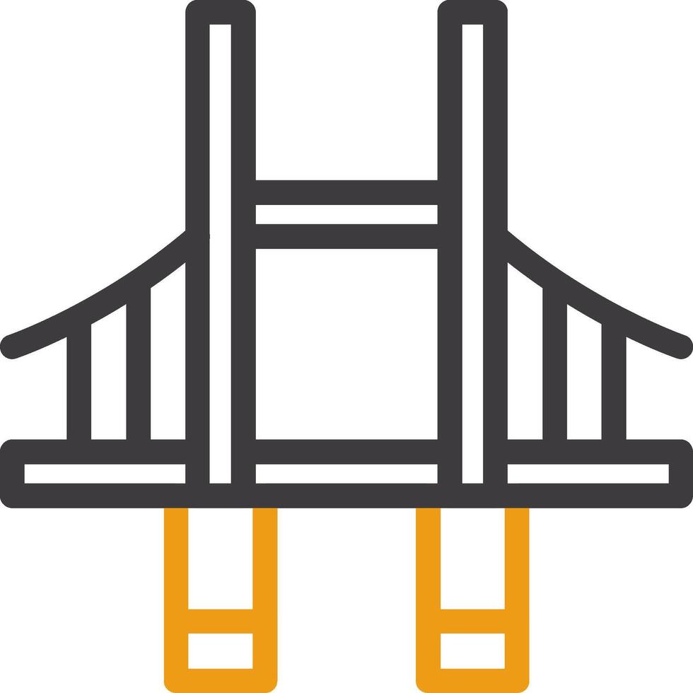 Bridge Two Color Icon vector