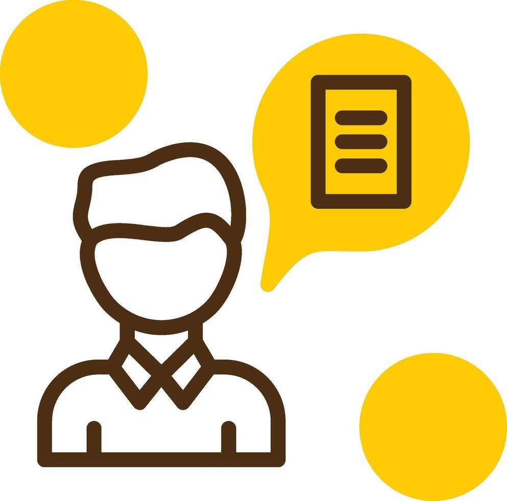User Story Yellow Lieanr Circle Icon vector