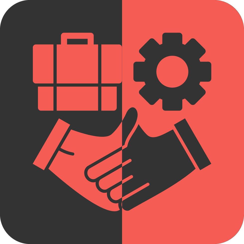 Collaboration Tools Red Inverse Icon vector