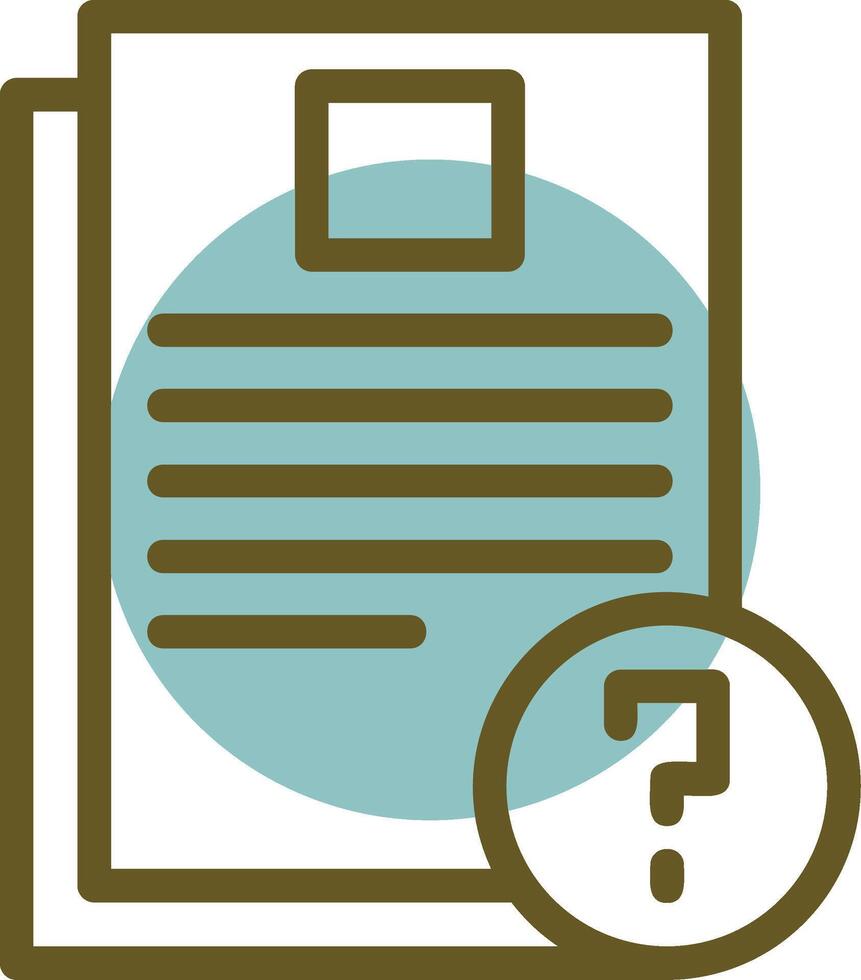 Questionnaire Linear Circle Icon vector