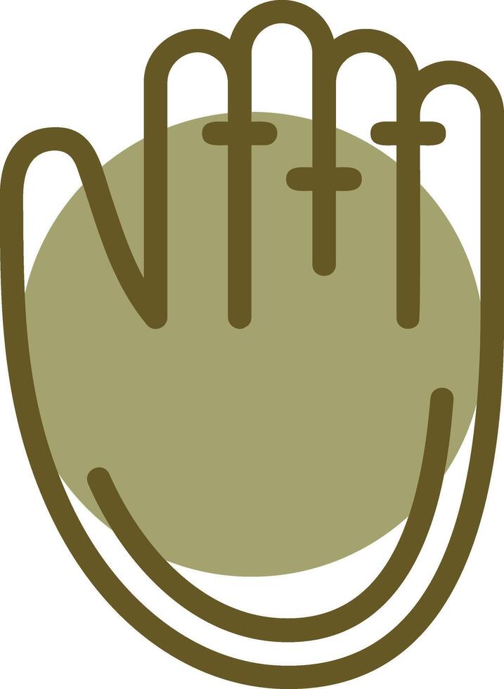 Baseball Glove Linear Circle Icon vector