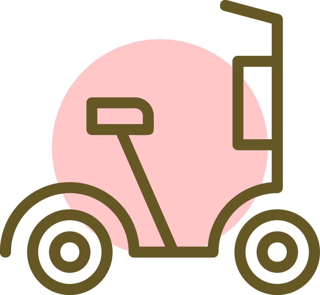 Scooter Linear Circle Icon vector