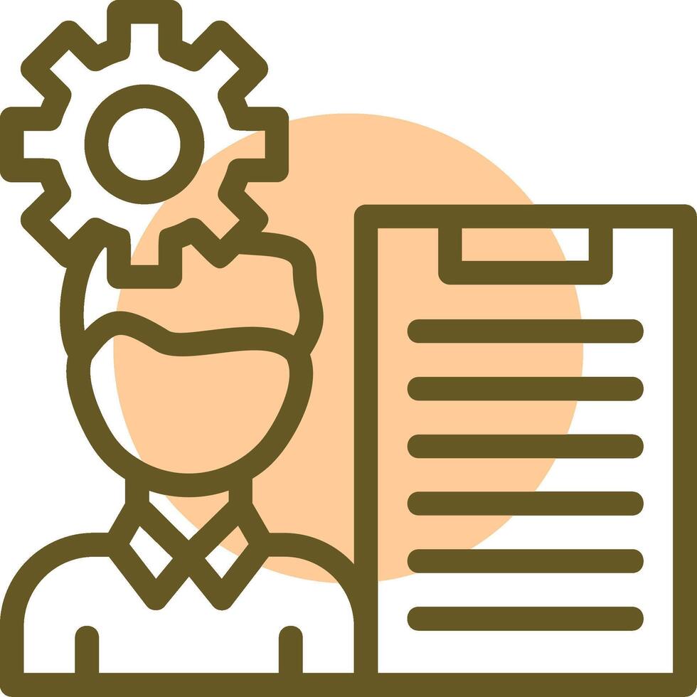 Project Manager Linear Circle Icon vector