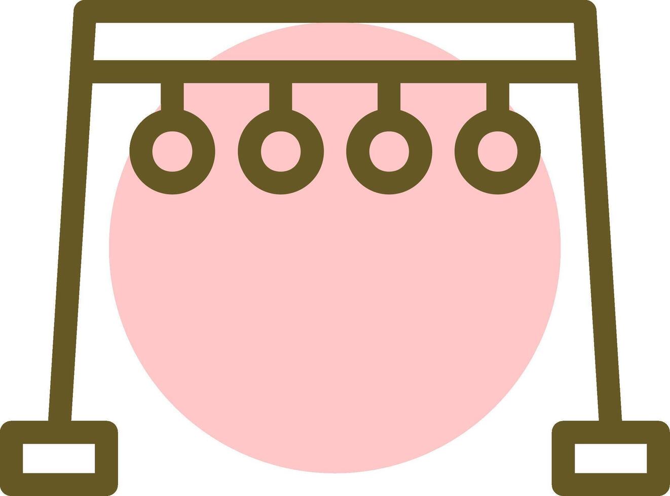 Monkey Bars Linear Circle Icon vector