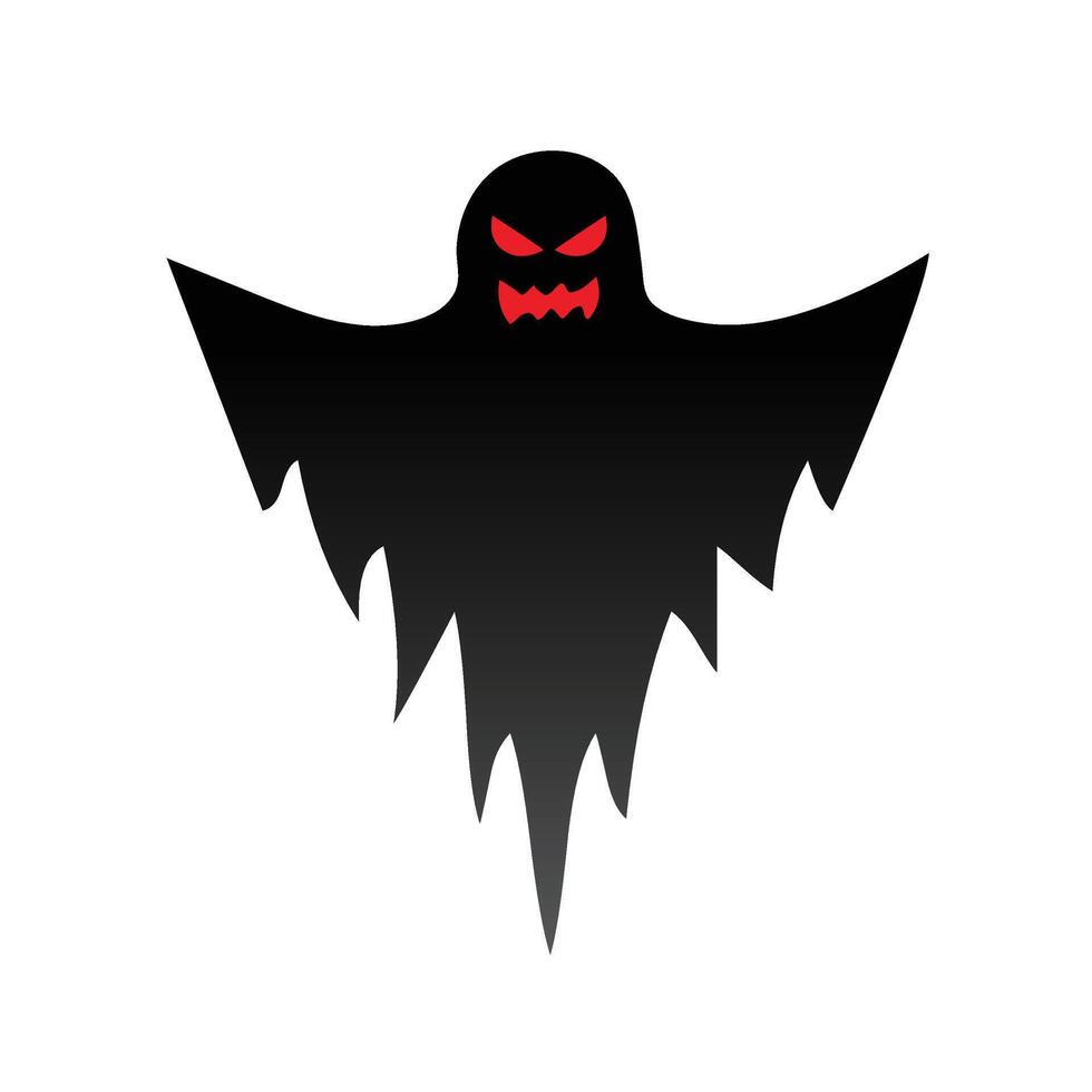 Flying ghost with an angry expression vector