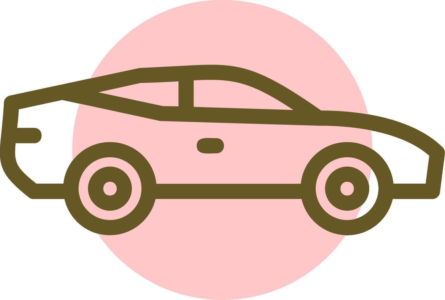 coche lineal circulo icono vector