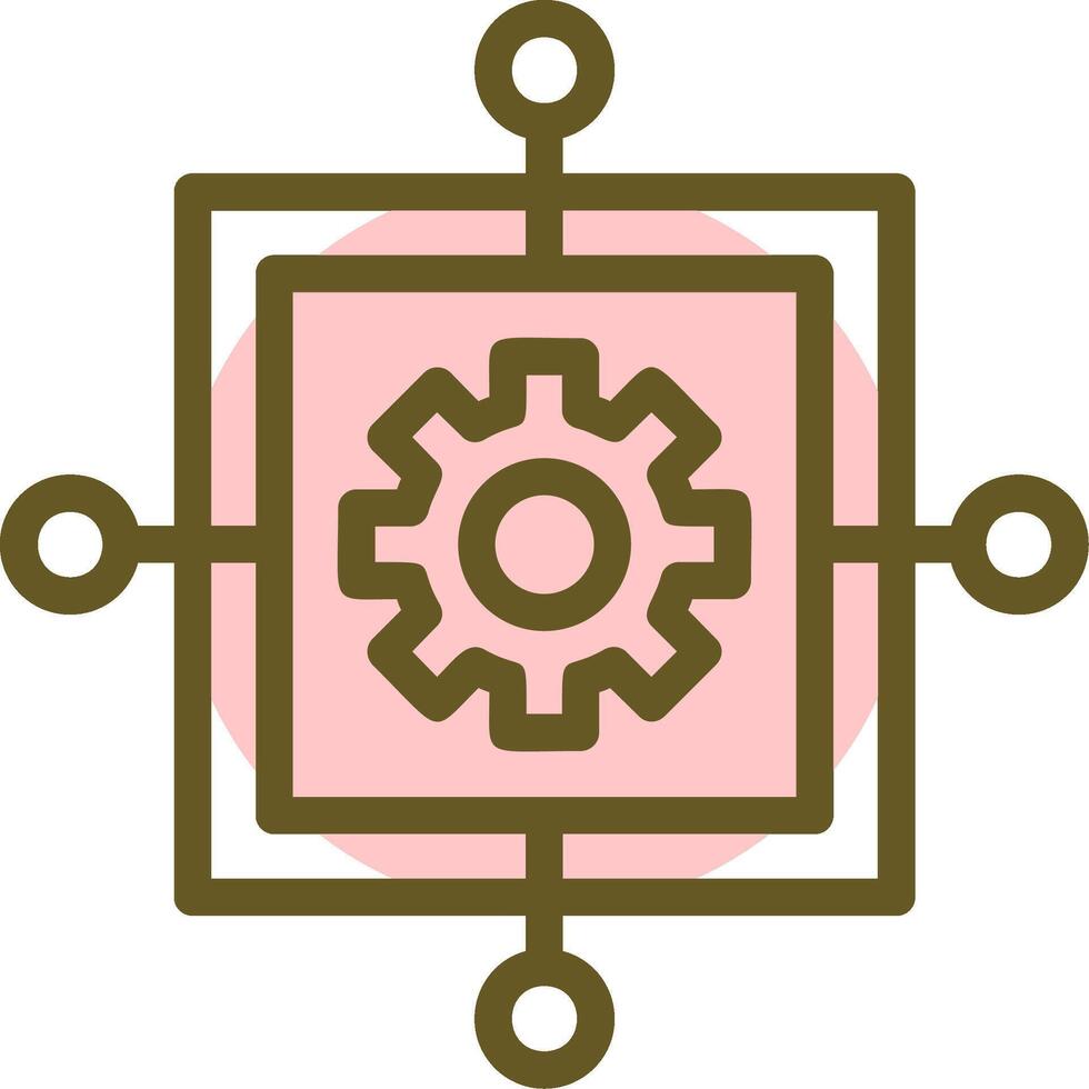 Scope Creep Linear Circle Icon vector