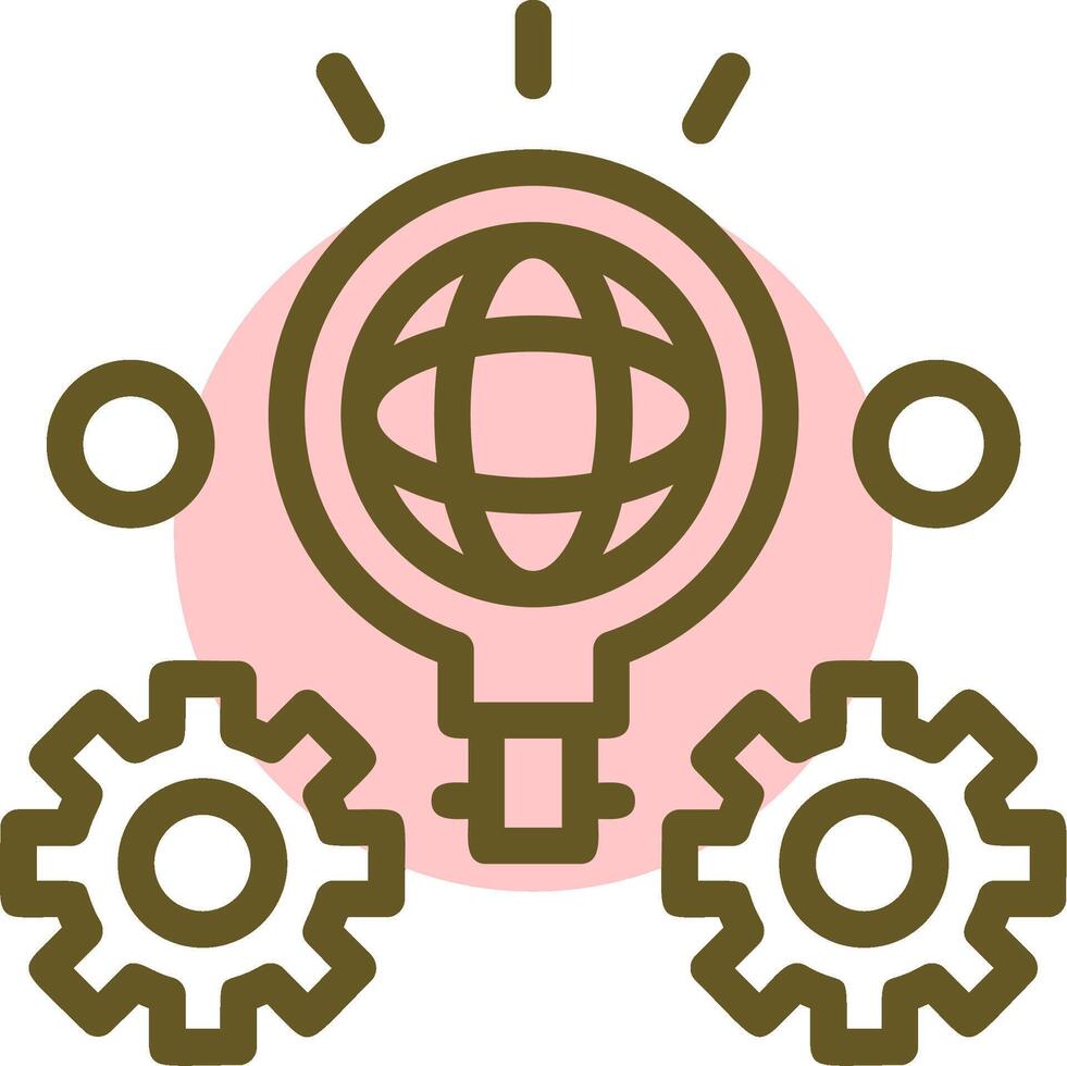 Innovation Linear Circle Icon vector